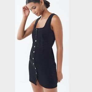 Urban Outfitters Black Corduroy Button Down Dress